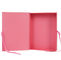 Le livre forment le boîte-cadeau magnétique de carton imprimé par rose avec la décoration de ruban
